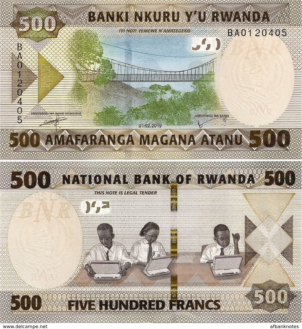 RWANDA       500 Francs       P-New       1.2.2019      UNC - Rwanda