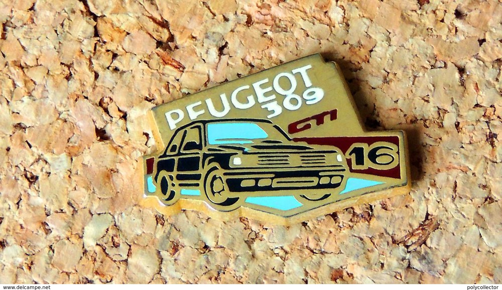 Pin's PEUGEOT 309 GTI 16S - émaillé à Froid époxy - Fabricant HELIUM Paris - Peugeot