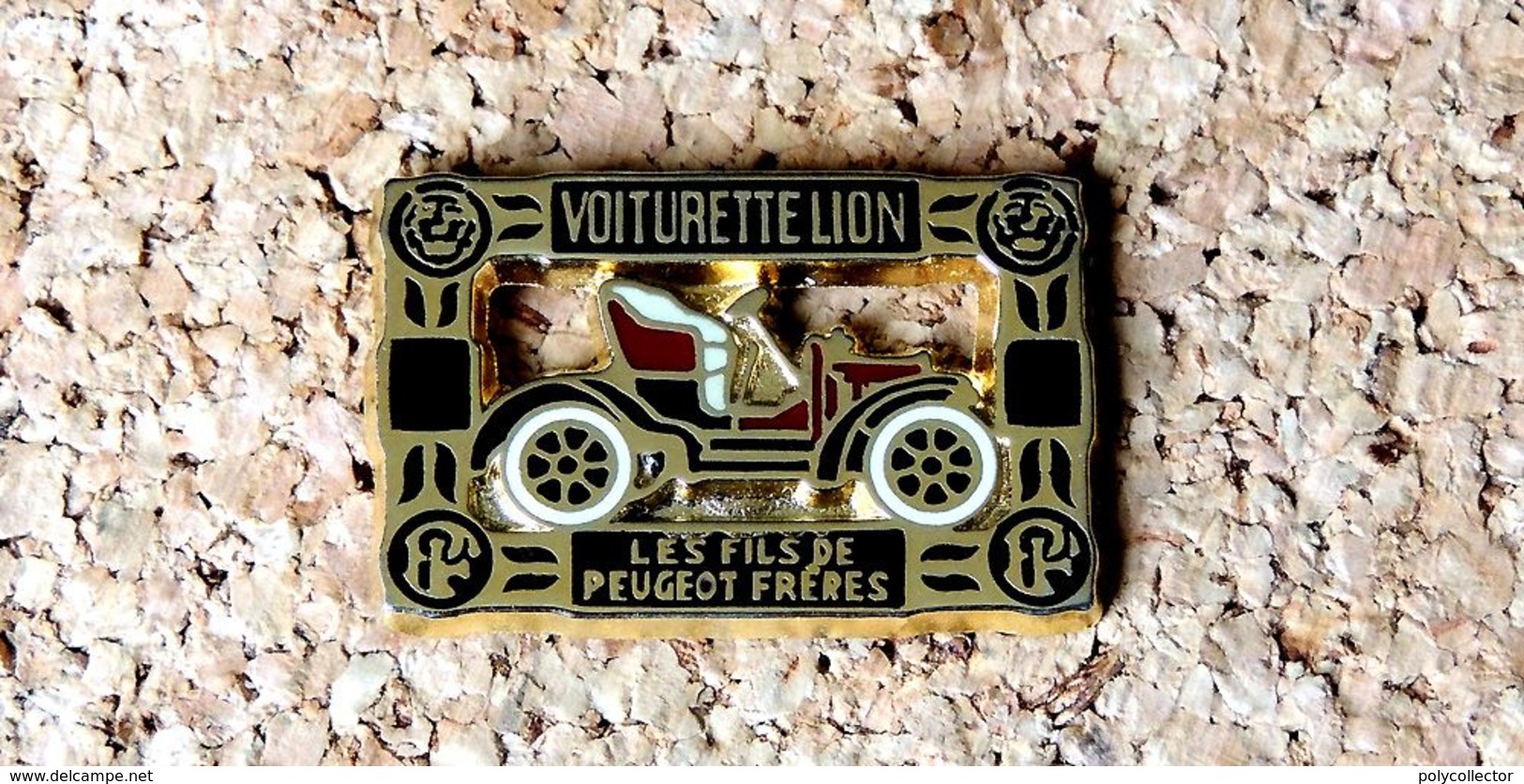 Pin's PEUGEOT VOITURETTE LION - Les Fils De Peugeot Frères - émaillé à Froid époxy - Fabricant HELIUM Paris - Peugeot