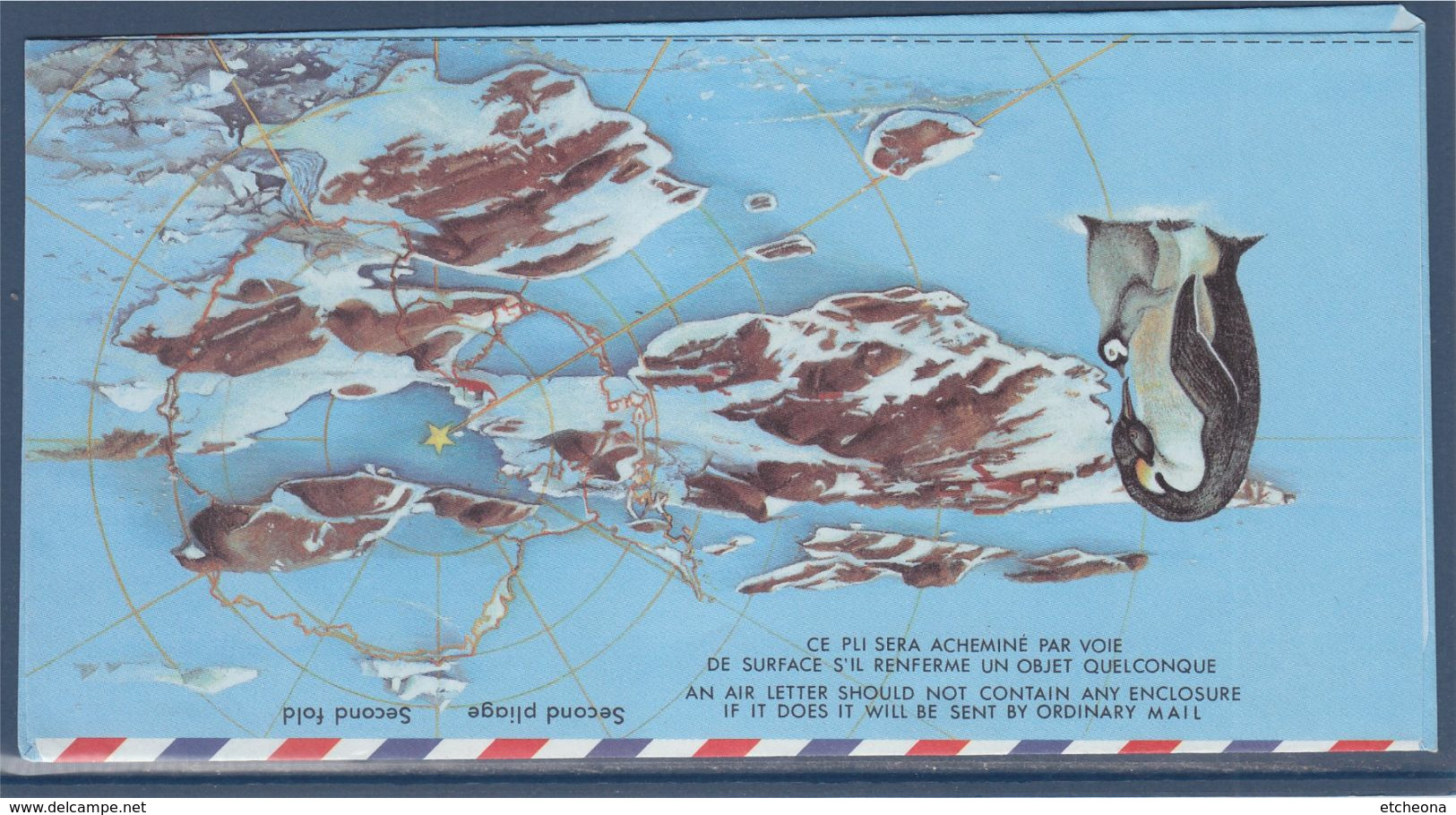 Aérogramme Entier Terres Australes Et Antarctiques Françaises N°1 De 1993 Inauguration De La Piste De Terre Adélie - Postwaardestukken