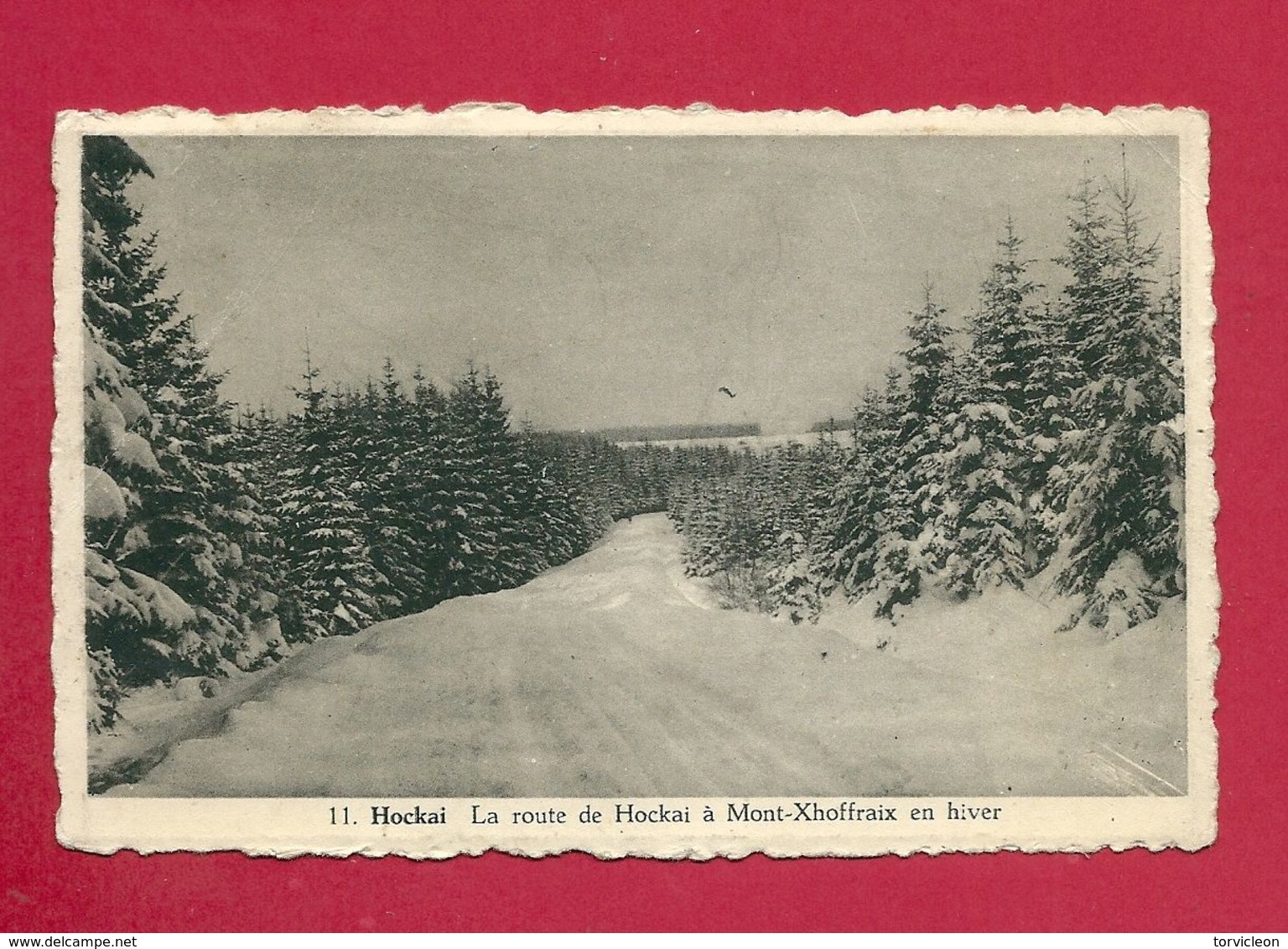 C.P.  Hockai  = La  Route  De Hockai à  Mont-Xhoffraix  En Hiver - Stavelot