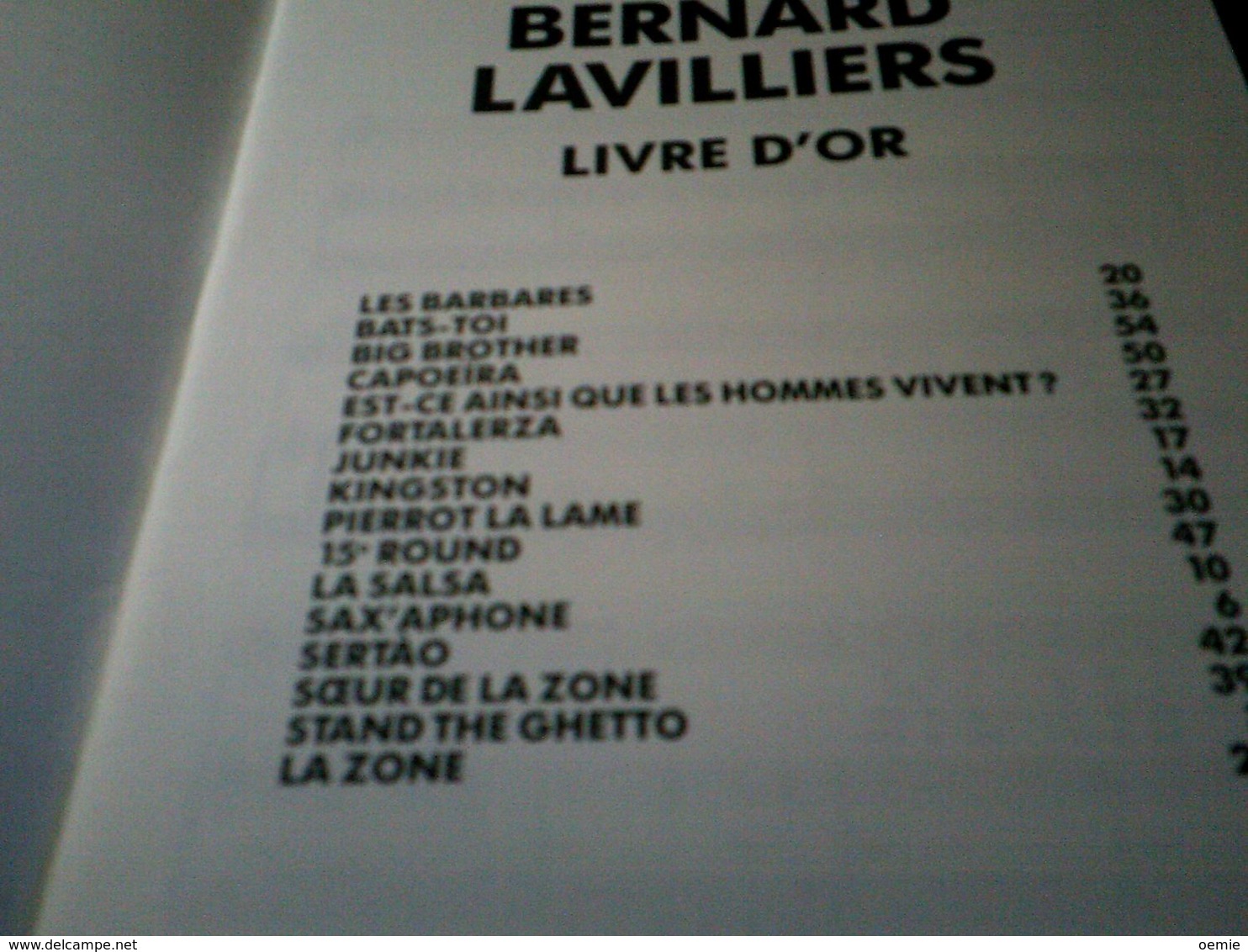 BERNARD  LAVILLIERS   °°  LIVRE D'OR   PARTITIONS - Compositeurs De Musique De Film