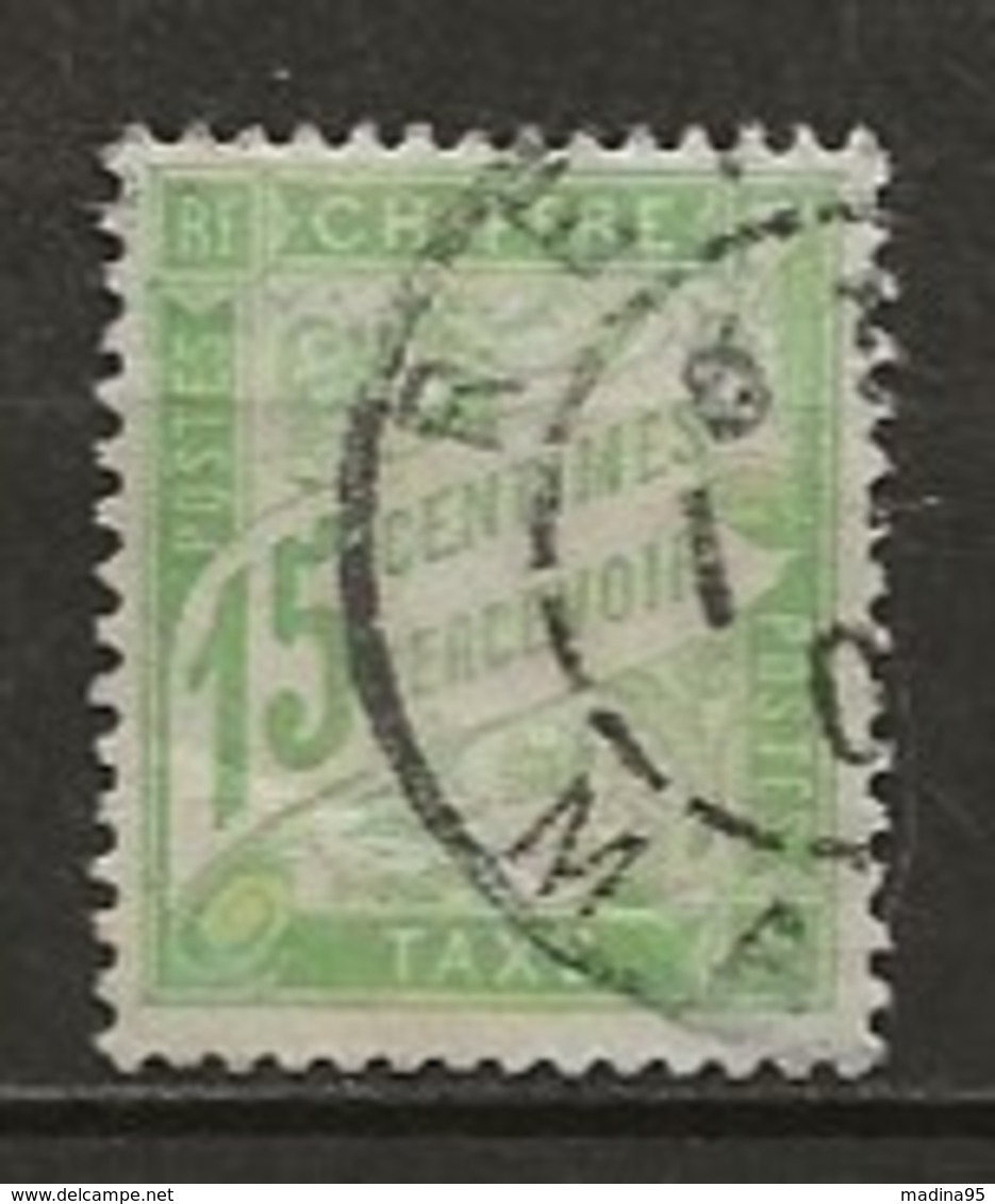 FRANCE:, Obl., TAXE N° YT 30, Pli, Sinon B - 1859-1959 Used