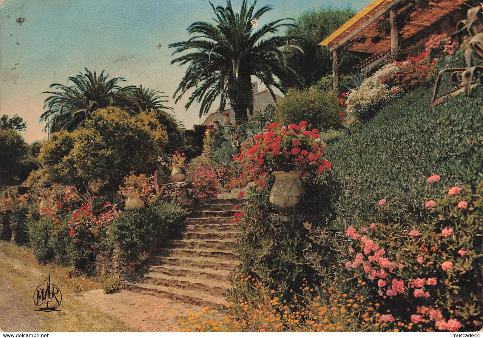 LA COTE D AZUR - ESCALIER FLEURI AU RAYOL - Rayol-Canadel-sur-Mer