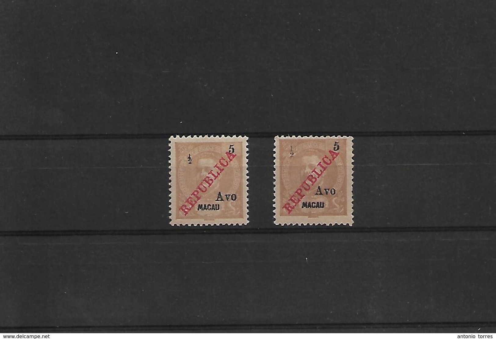 Macau. 1913. Choi 198b(x) + Normal For Comparison Small "1" At 1/2 Variety. Very Scarce. 1997 Cat HK 550, - Autres & Non Classés
