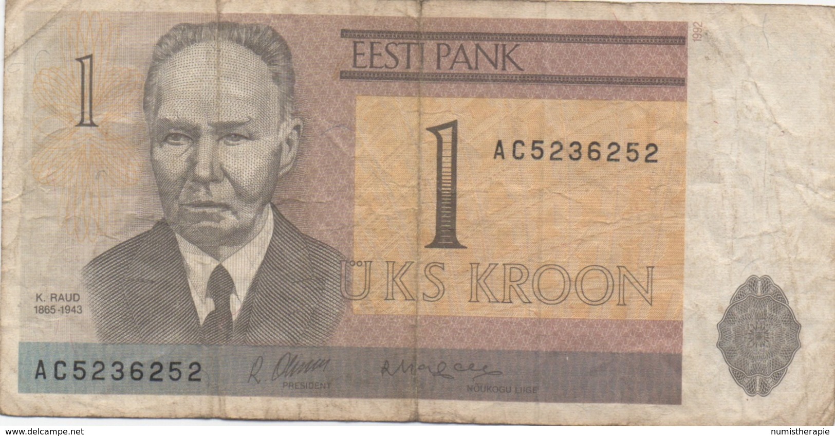 Estonie Estonia : 1 Kroon 1992 - Estland