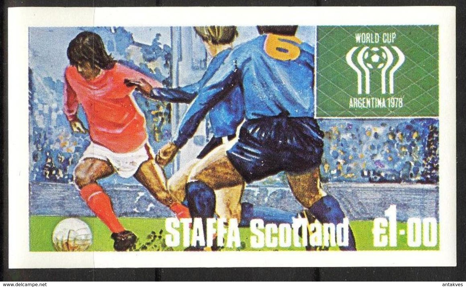 {ST008} STAFFA SCOTLAND Football Soccer Argentina 1978 S/S 1£ MNH** Local Issue !!! - Local Issues