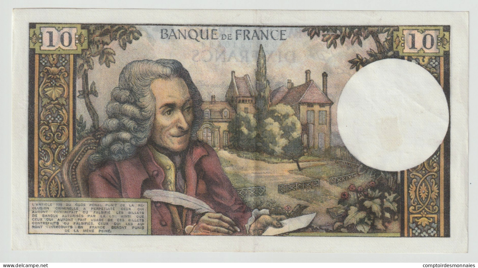 France, 10 Francs, Voltaire, 1966, 1966-11-04, SPL+, Fayette:62.23, KM:147b - 10 F 1963-1973 ''Voltaire''