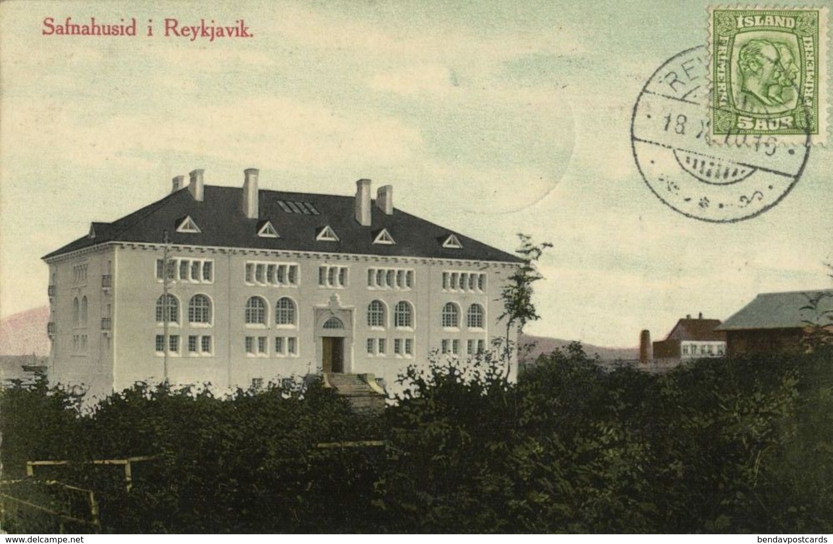 Iceland, REYKJAVIK, Safnahúsið (1910) Postcard - IJsland