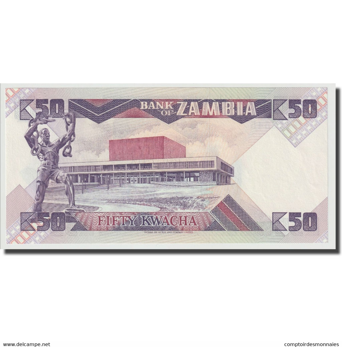 Billet, Zambie, 50 Kwacha, 1986-1988, KM:28a, NEUF - Zambie