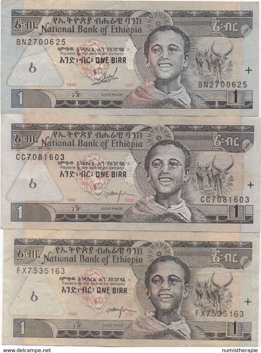 Ethiopie : 1 Birr 1989-92-98 : Bon état : Prix Par Billet - Ethiopië