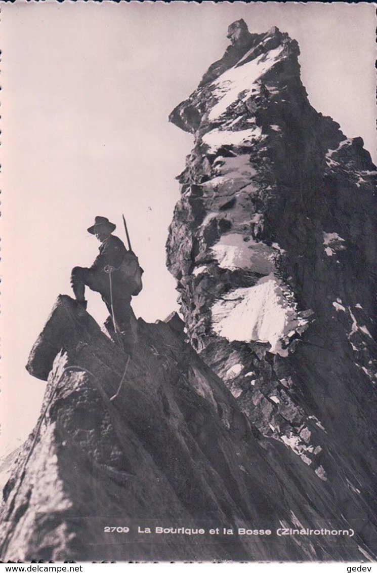 Alpinisme, Alpiniste Sur Le Zinalrothorn, La Bourique Et La Bosse (2709) 10x15 - Bergsteigen