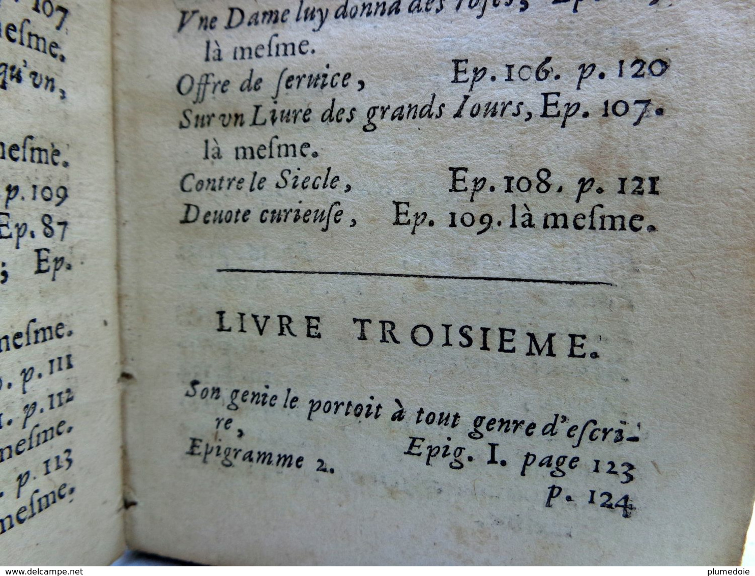 EO 1657 LES EPIGRAMMES DE GOMBAULD divisées en trois livres . à PARIS chez AUGUSTIN COURBE