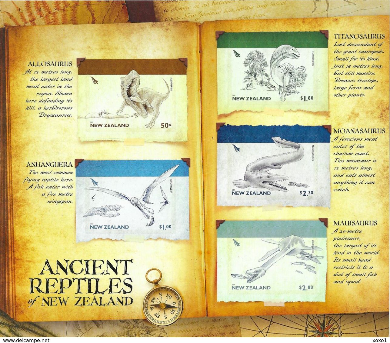 New Zealand 2010 MiNr. 2675 - 2679  Neuseeland Prehistoric Reptiles Dino M\sh MNH ** 12,00 € - Nuovi