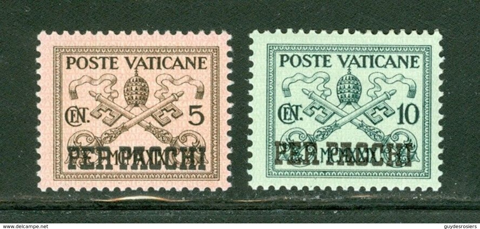 Vatican; Scott # Q-1 + Q-2 Neufs, Trace De Charnière  (9294) - Segnatasse