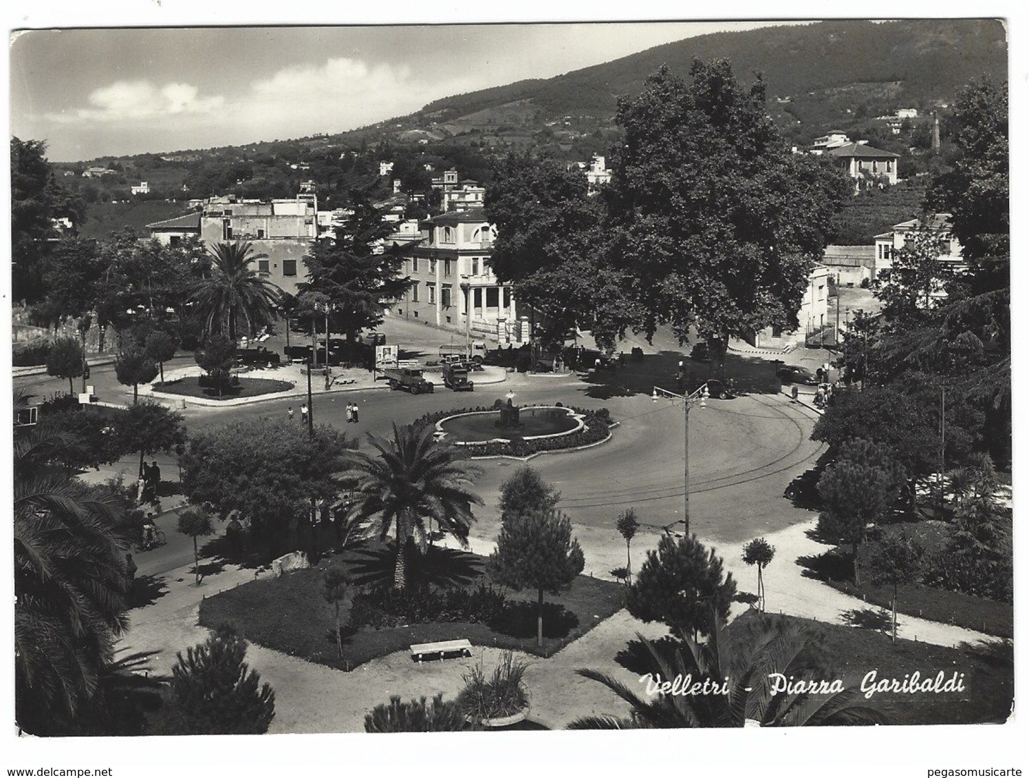 6906 - VELLETRI PIAZZA GARIBALDI ANIMATA 1955 ANIMATA AUTO CAR - Velletri