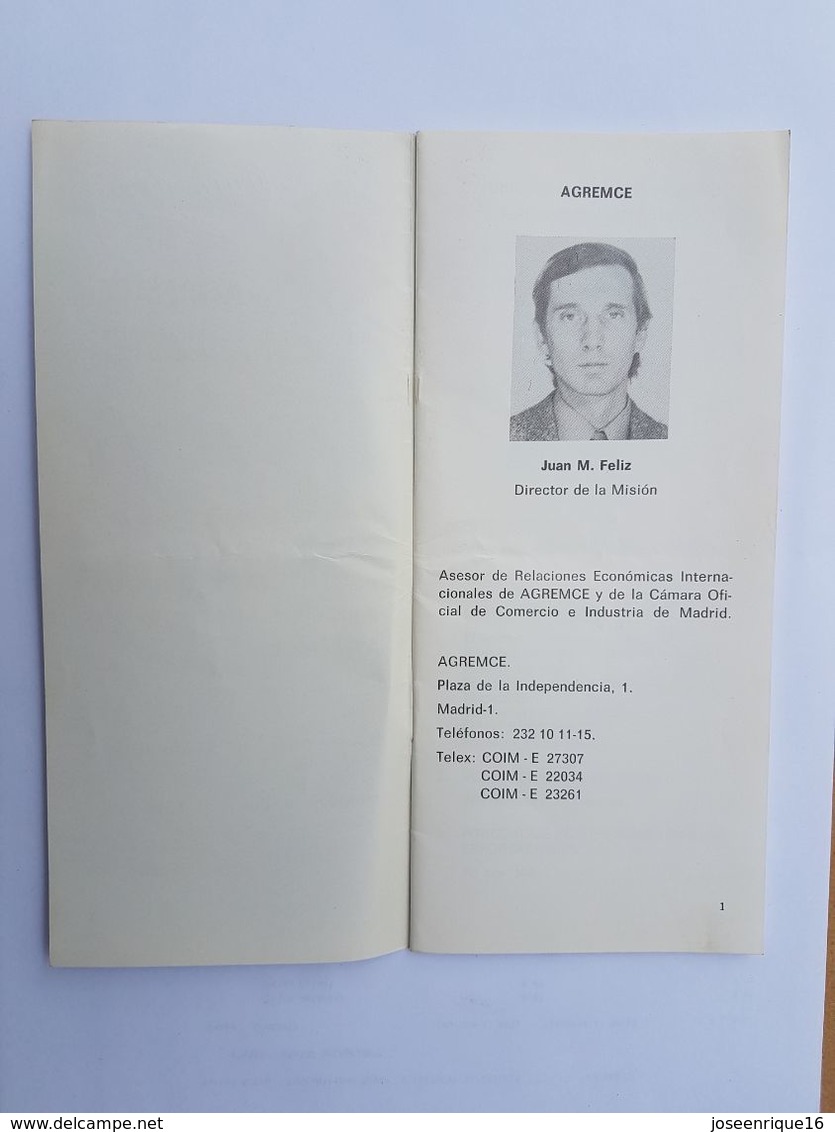 AGREMCE, EXPORPORTADORES METALURGICOS DE ESPAÑA, MISION URUGUAY ARGENTINA 1976 - Matériel Et Accessoires