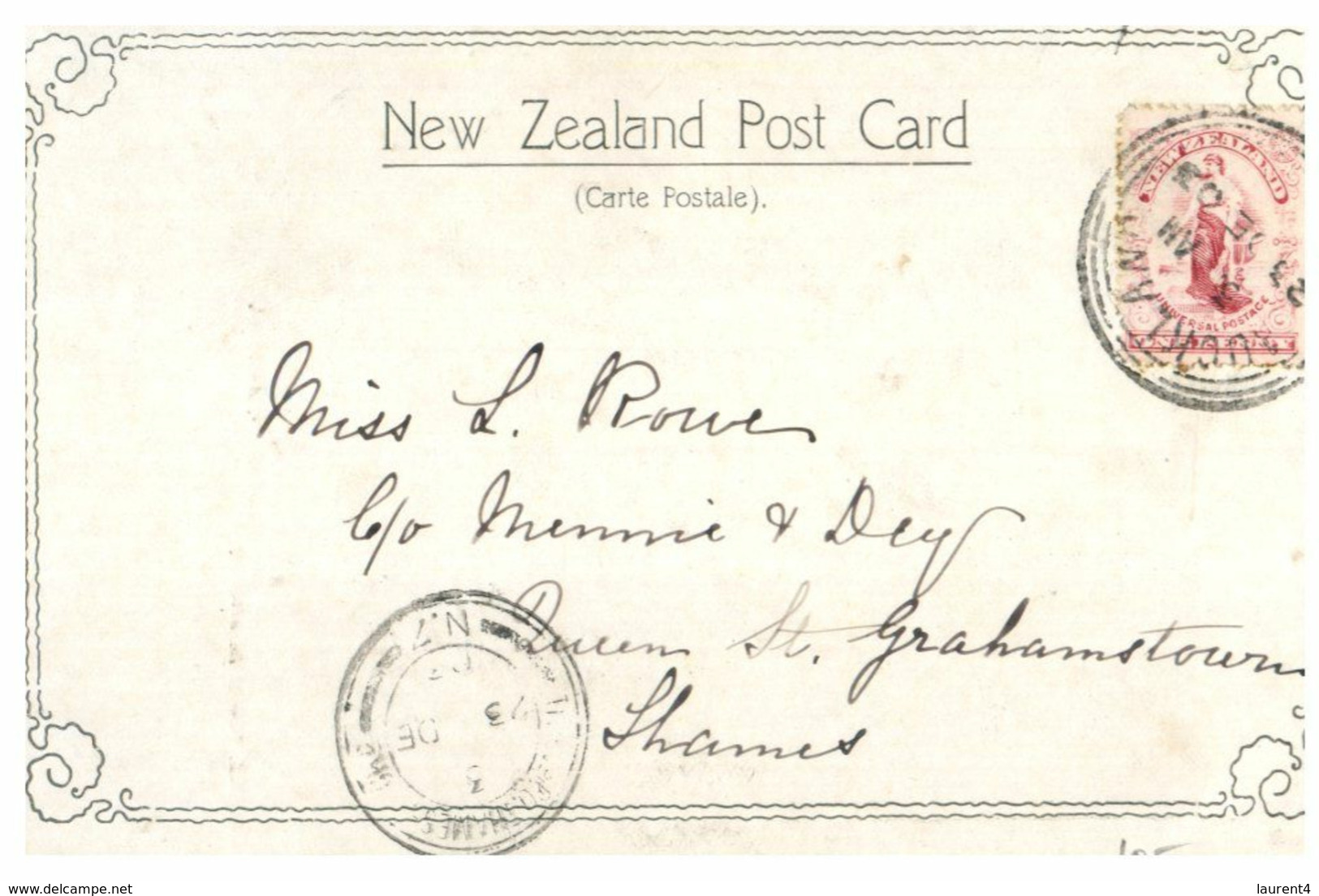 (D 19) New Zealand Postcard Geyser - 1906  ? With Stamp (good But Badly Scan By Printer) - Briefe U. Dokumente