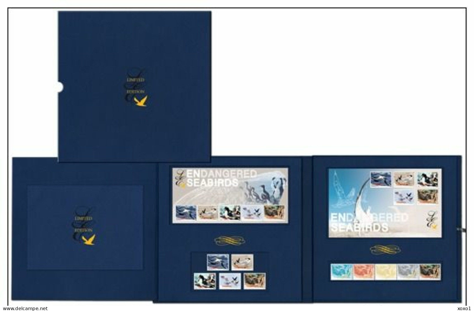 New Zealand 2014 MiNr. 3170 - 3174 (Block 337) Neuseeland ENDANGERED BIRDS FOLDER Limited Edition - Nuovi