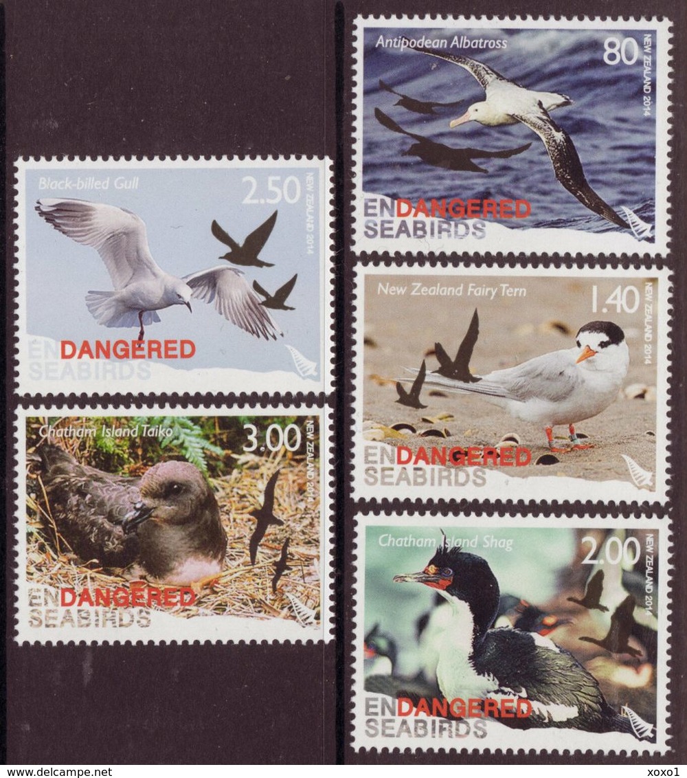 New Zealand 2014 MiNr. 3170 - 3174 (Block 337) Neuseeland ENDANGERED BIRDS FOLDER Limited Edition - Nuovi