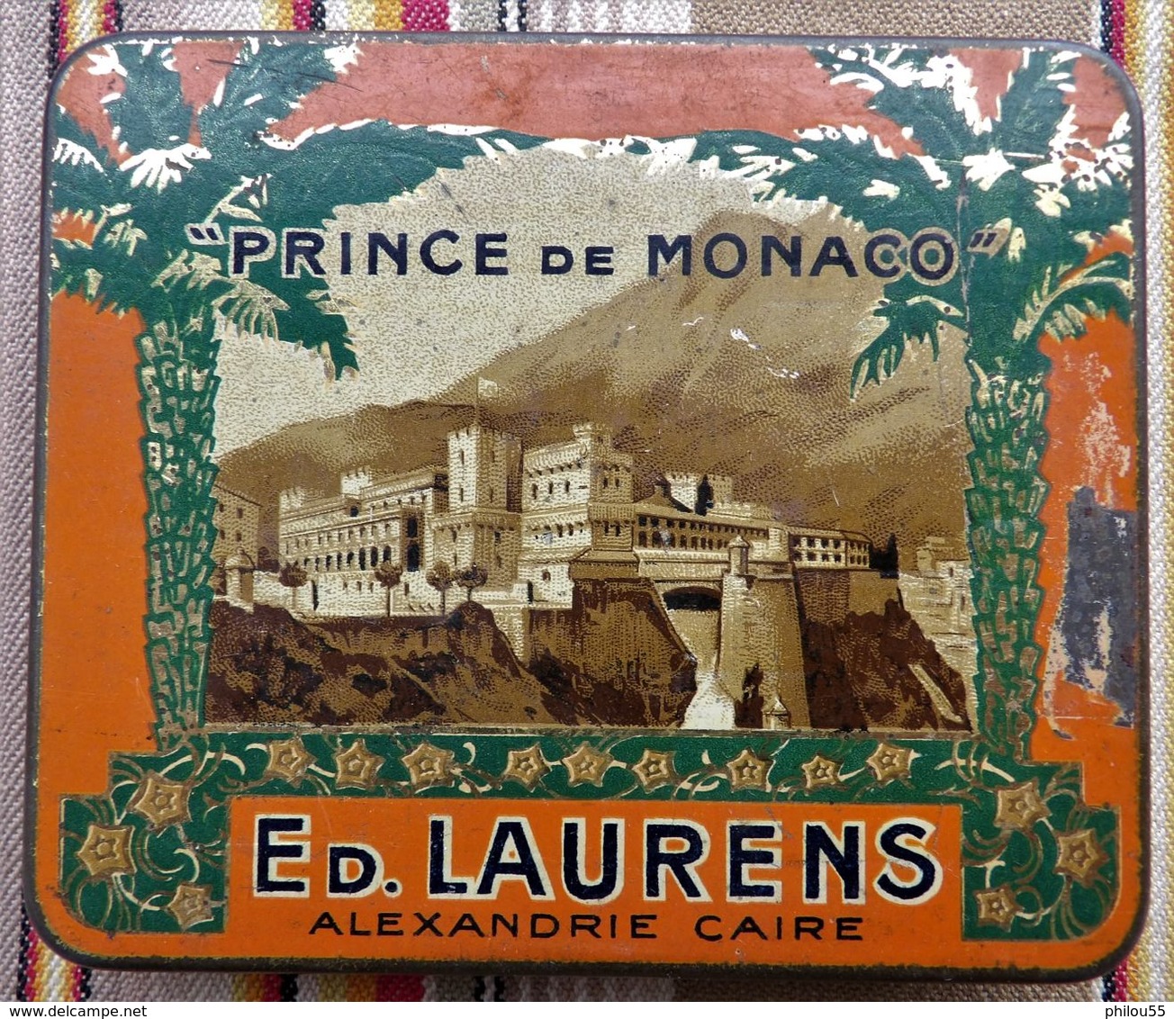 Ancienne Boite A Cigarettes PRINCE DE MONACO  ED. LAURENS AEXANDRIE - CAIRE Egypte - Empty Cigarettes Boxes