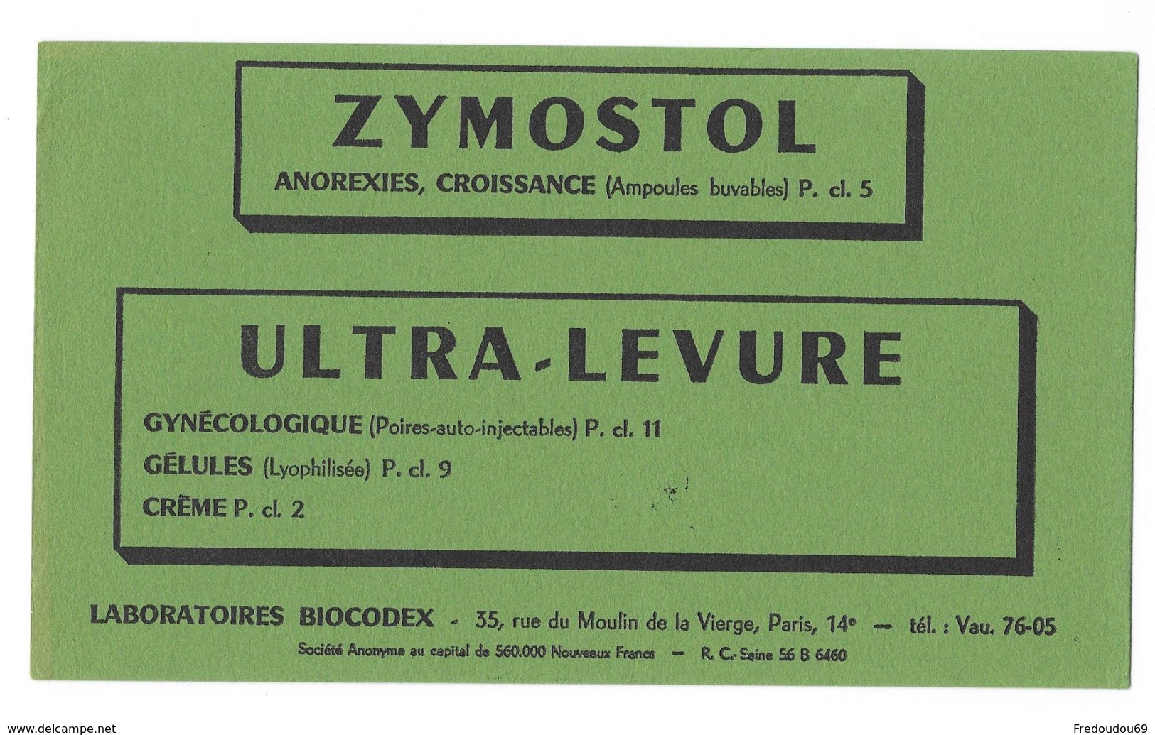 Buvards Pharmaceutique Zymostol - Chemist's