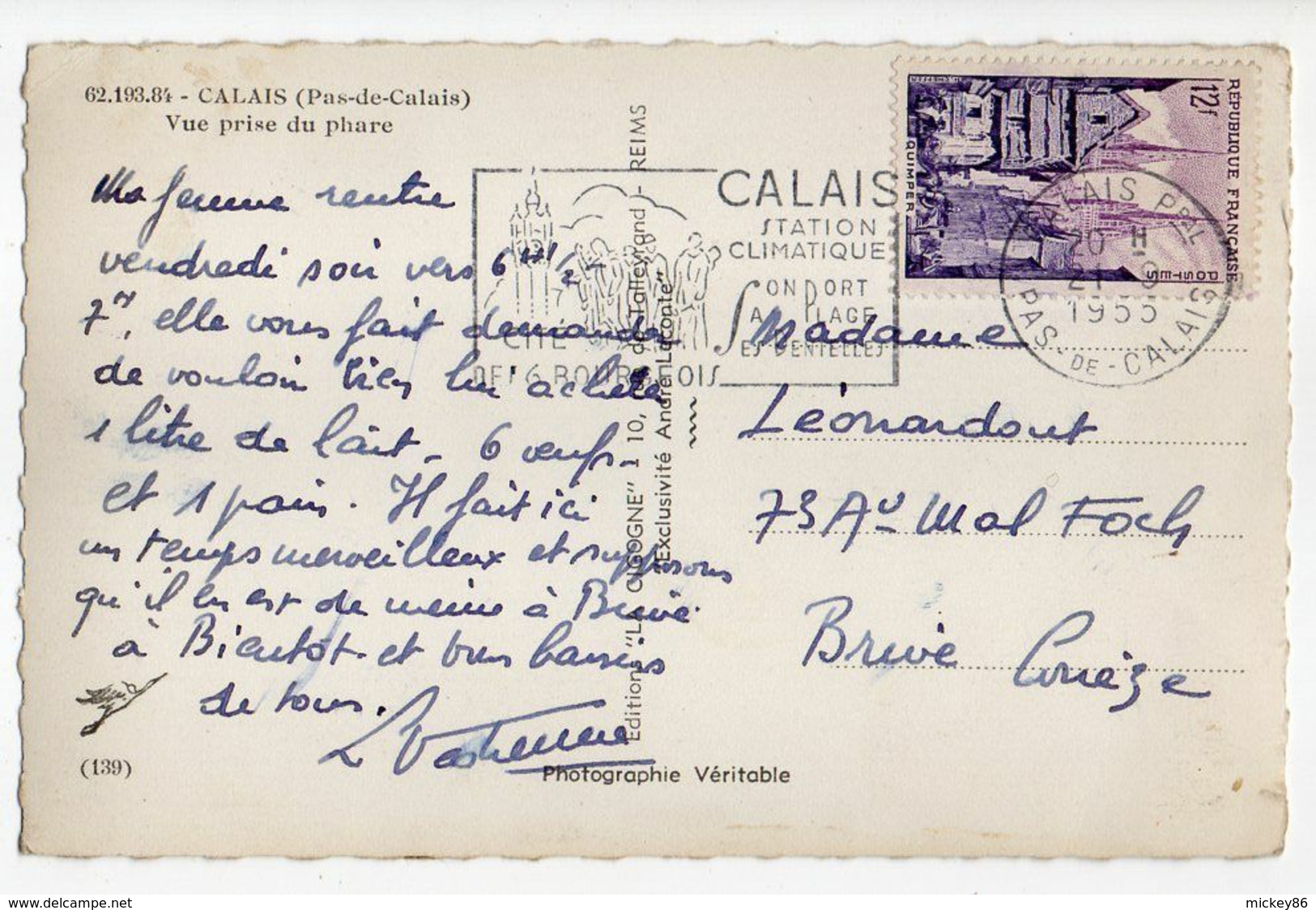 CALAIS -1953--Vue Générale Du Port Prise Du Phare ..............à Saisir - Calais