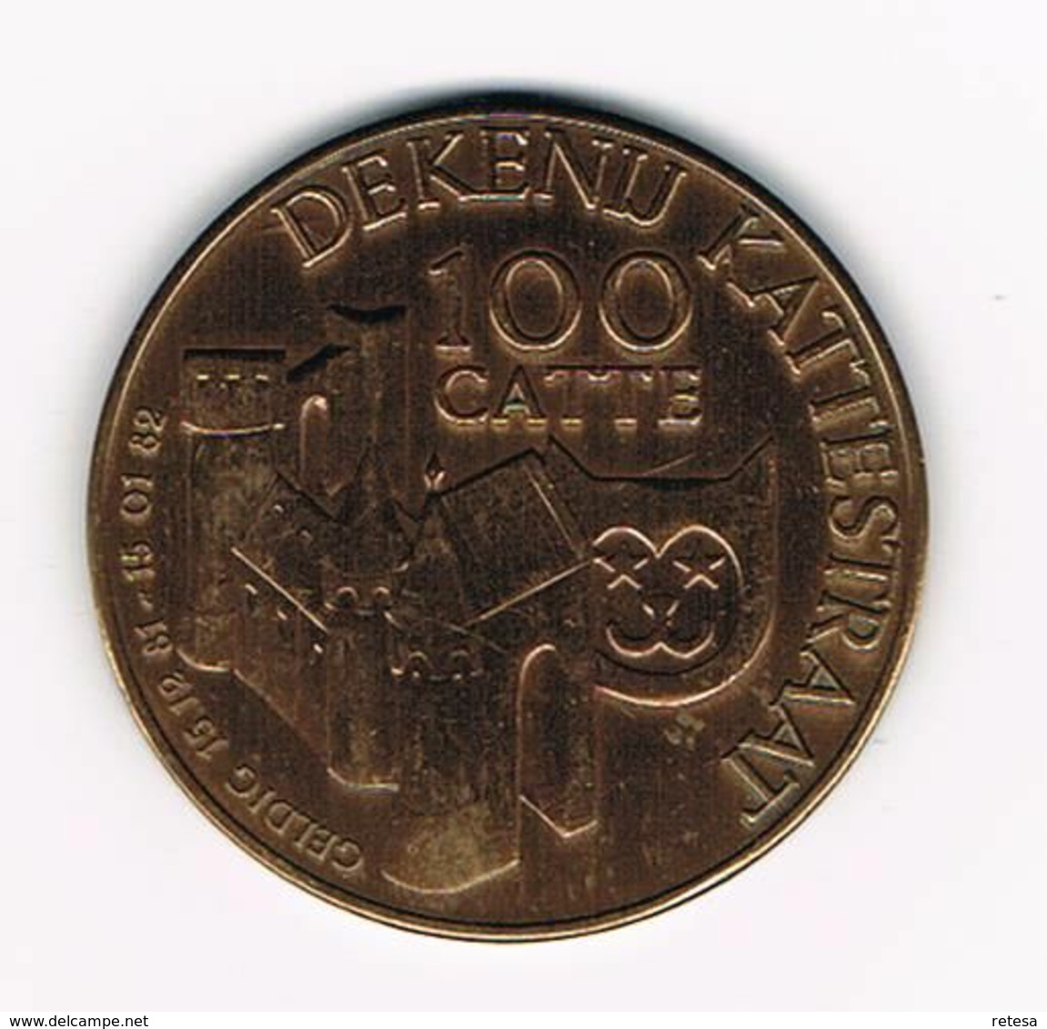 &  AALST  100 CATTE DIRK  MARTENS  1981 - Tokens Of Communes