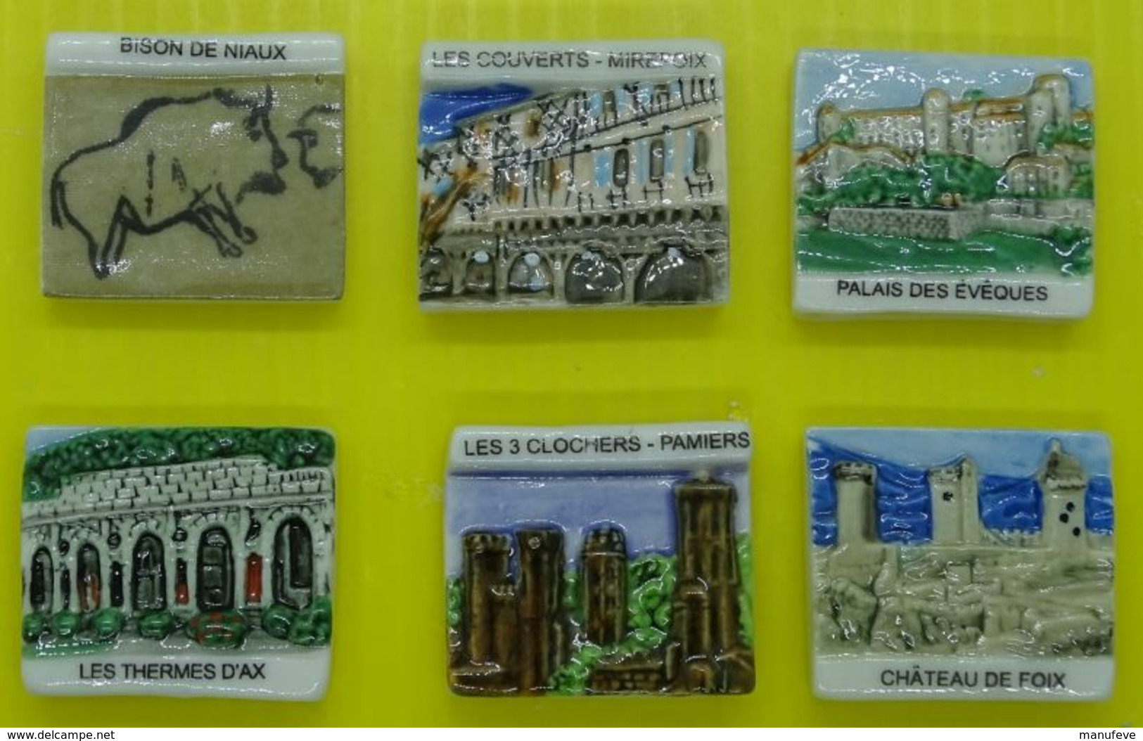 Fève Perso MAZAS  2019 - Série Complète - Pâtisserie MAZAS ( Foix 09 ) - Sites Célèbres De L' Ariège - Regionen