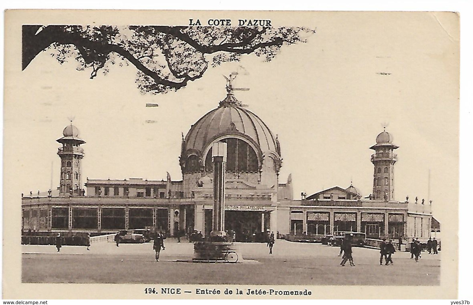 NICE - Entrée De La Jetée-Promenade - Oblitération "Grand Prix Automobile 6/08/1933 - Monumenten, Gebouwen