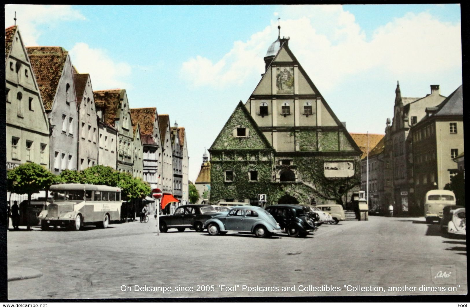 Weiden Oberpfalz Stadtplatz Rathaus VW Käfer Omnibus ALLEMAGNE Coccinelle Bus GERMANY Cars Cox Beetle Kever - Weiden I. D. Oberpfalz