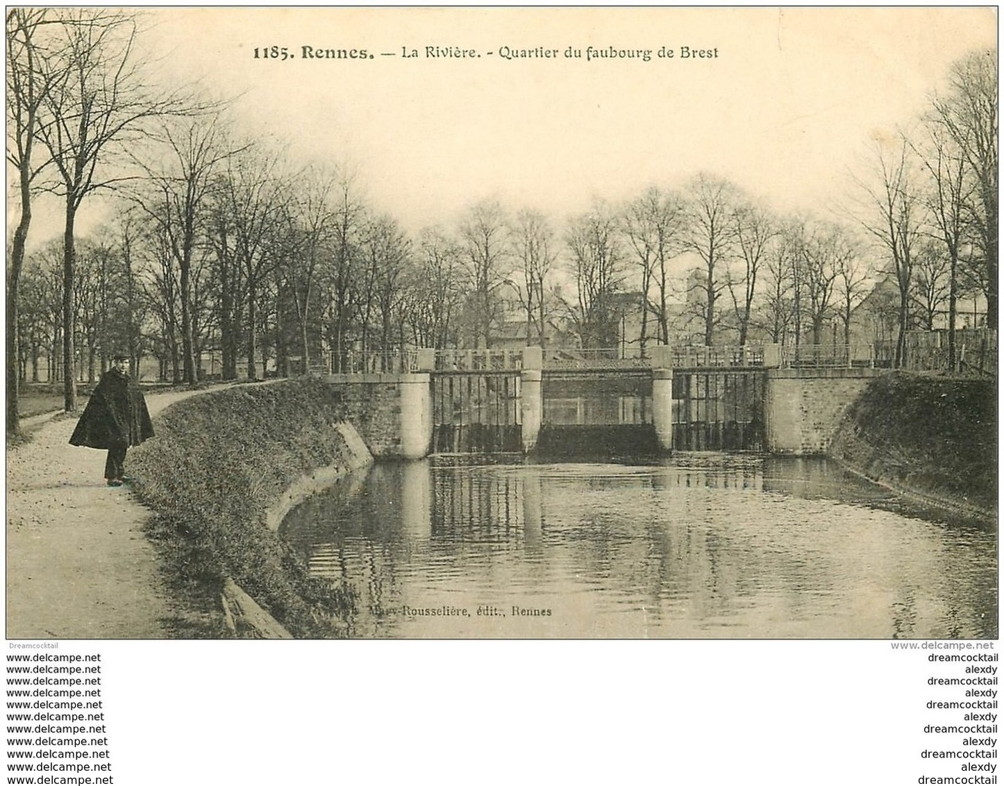 35 RENNES. La Rivière Quartier Du Faubourg De Brest. Carte écrite - Rennes