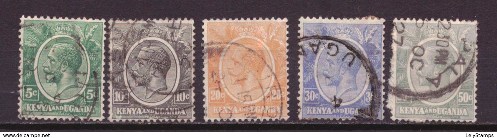 Kenya & Uganda 5x Classic Stamps (1922) - Kenya & Oeganda