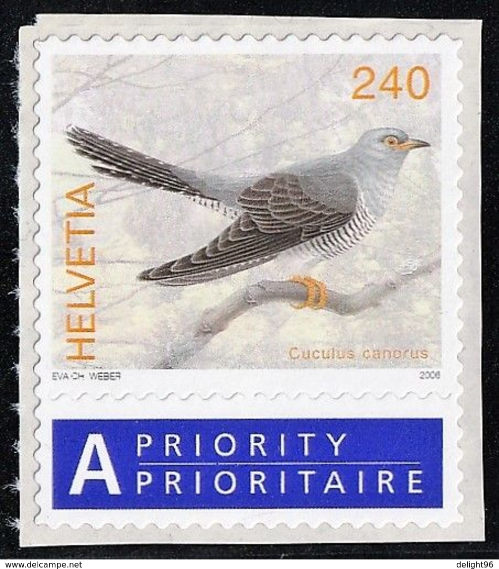 2006 Switzerland Common Cuckoo Stamp (Self Adhesive) - Coucous, Touracos