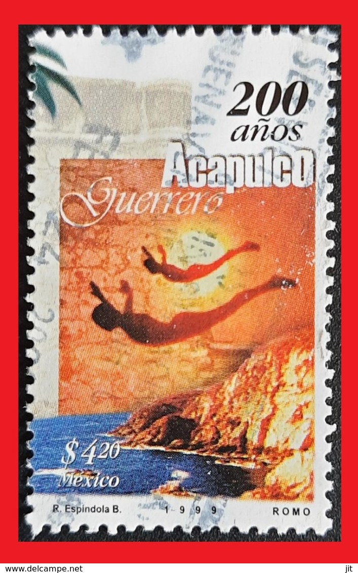 110. MEXICO 1999 USED STAMP 200 YEAR ACAPULCO GUERRERO (BEACH RESORT)   . - Mexique