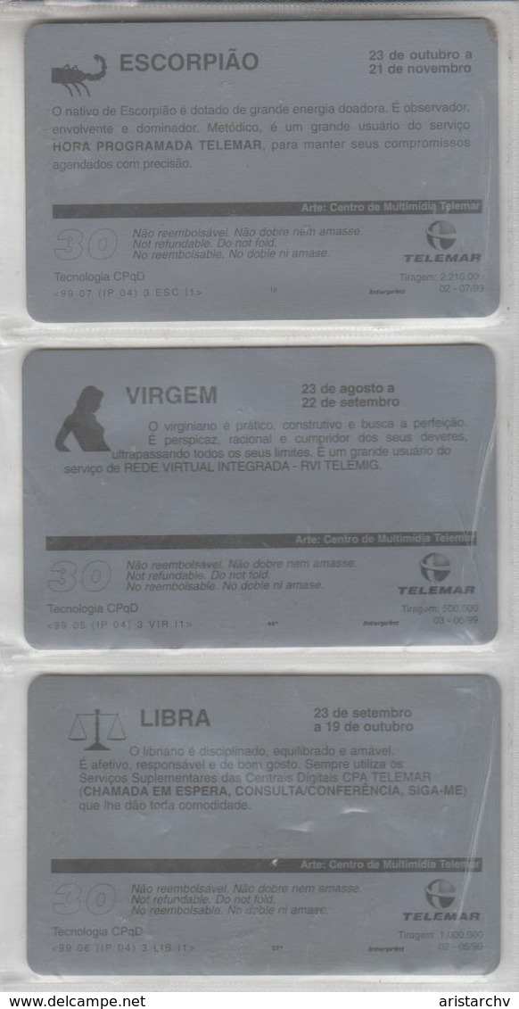 BRASIL 1999 ZODIAC HOROSCOPE SCORPION VIRGIN LIBRA - Zodiaque