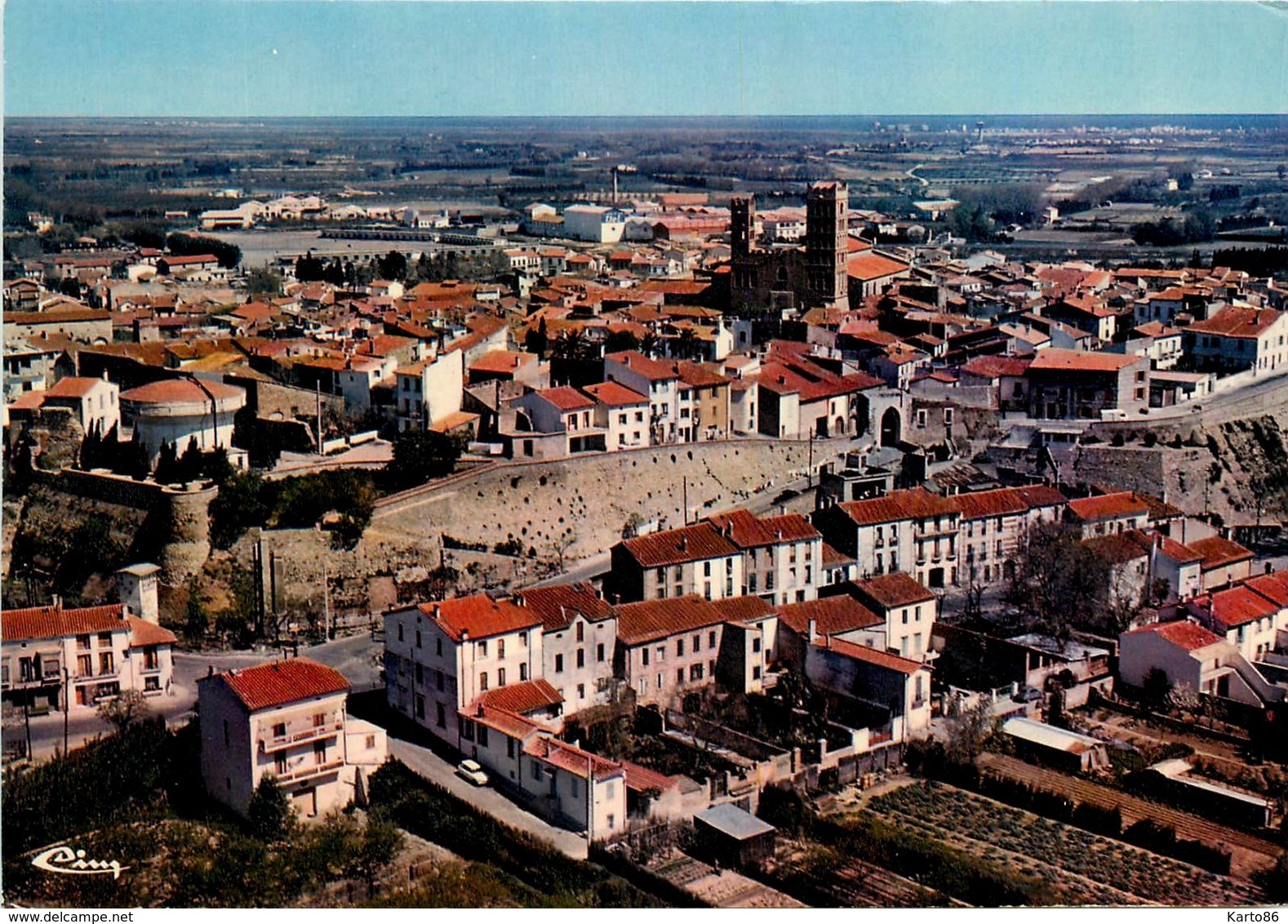 Elne * Vue Générale Aérienne - Elne