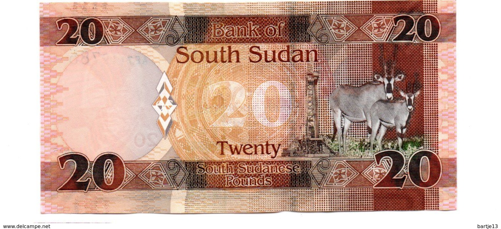 ZUID SOEDAN 20 SOUTH SUDANESE POUNDS PICK 13 UNCIRCULATED - Sudan Del Sud