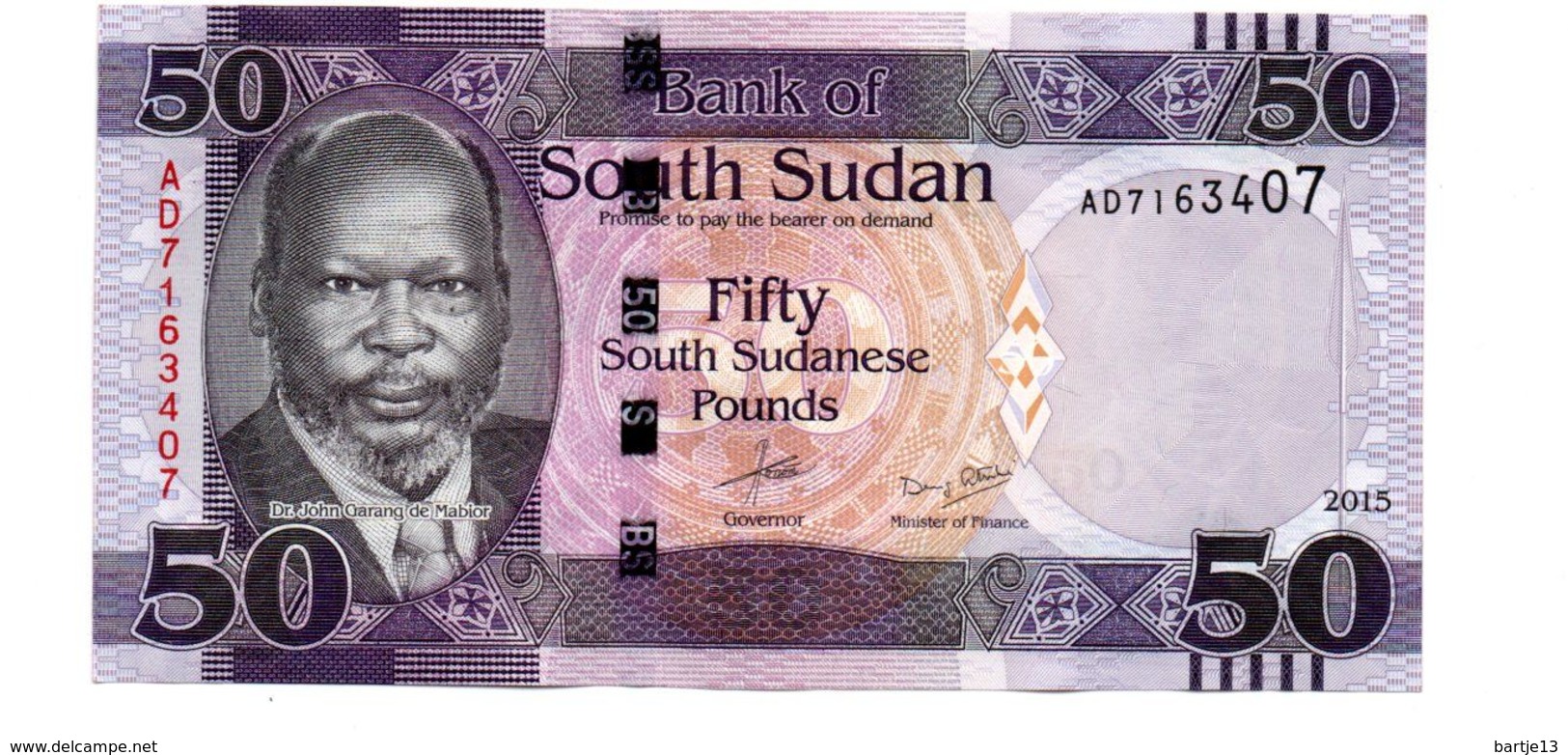 ZUID SOEDAN 50 SOUTH SUDANESE POUNDS PICK 14 UNCIRCULATED - South Sudan