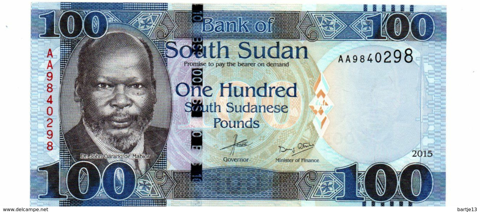 ZUID SOEDAN 100 SOUTH SUDANESE POUNDS PICK 15 UNCIRCULATED - Soudan Du Sud