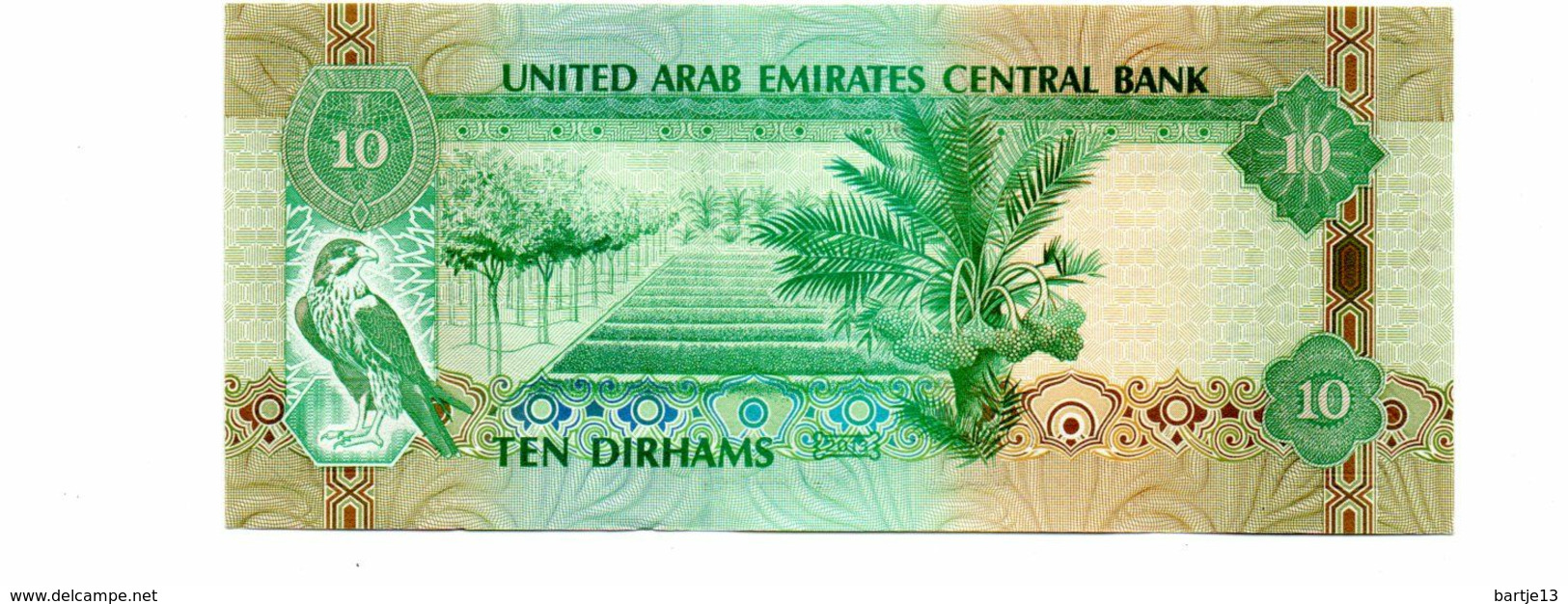 UNITED ARAB EMIRATES TEN DIRHAMS PICK 27 UNCIRCULATED - Ver. Arab. Emirate