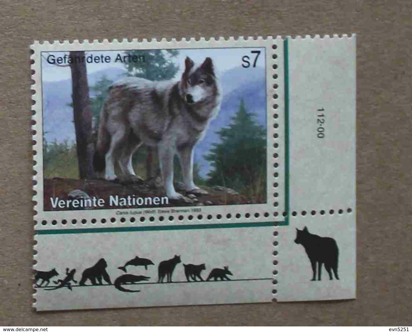 Vi93-01 : Nations-Unies (Vienne) / Protection De La Nature - Canis Lupus (Le Loup Gris) - Neufs