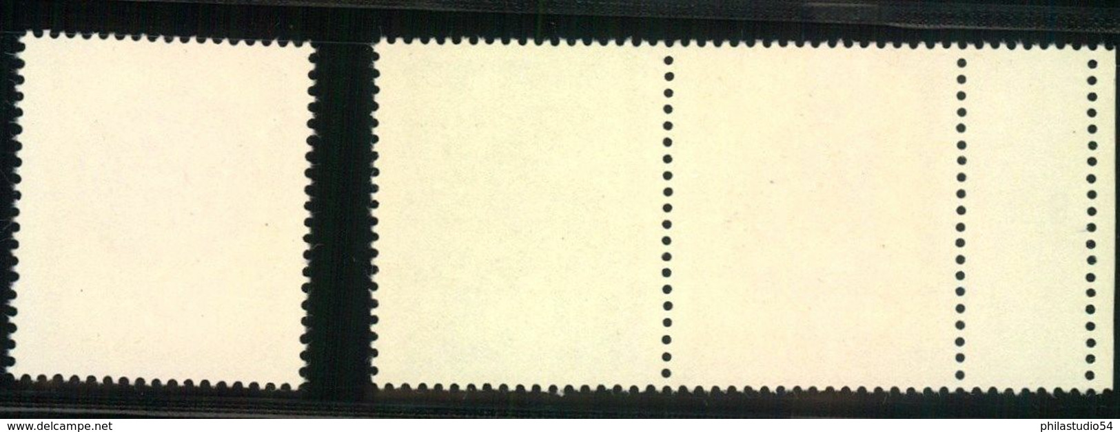 1969: "Kunst Aus Der Lausitz Zdr. 10/50 Pfg. Mit Leerfeld In Halber Markengröße Und Einzelwert - Unused Stamps