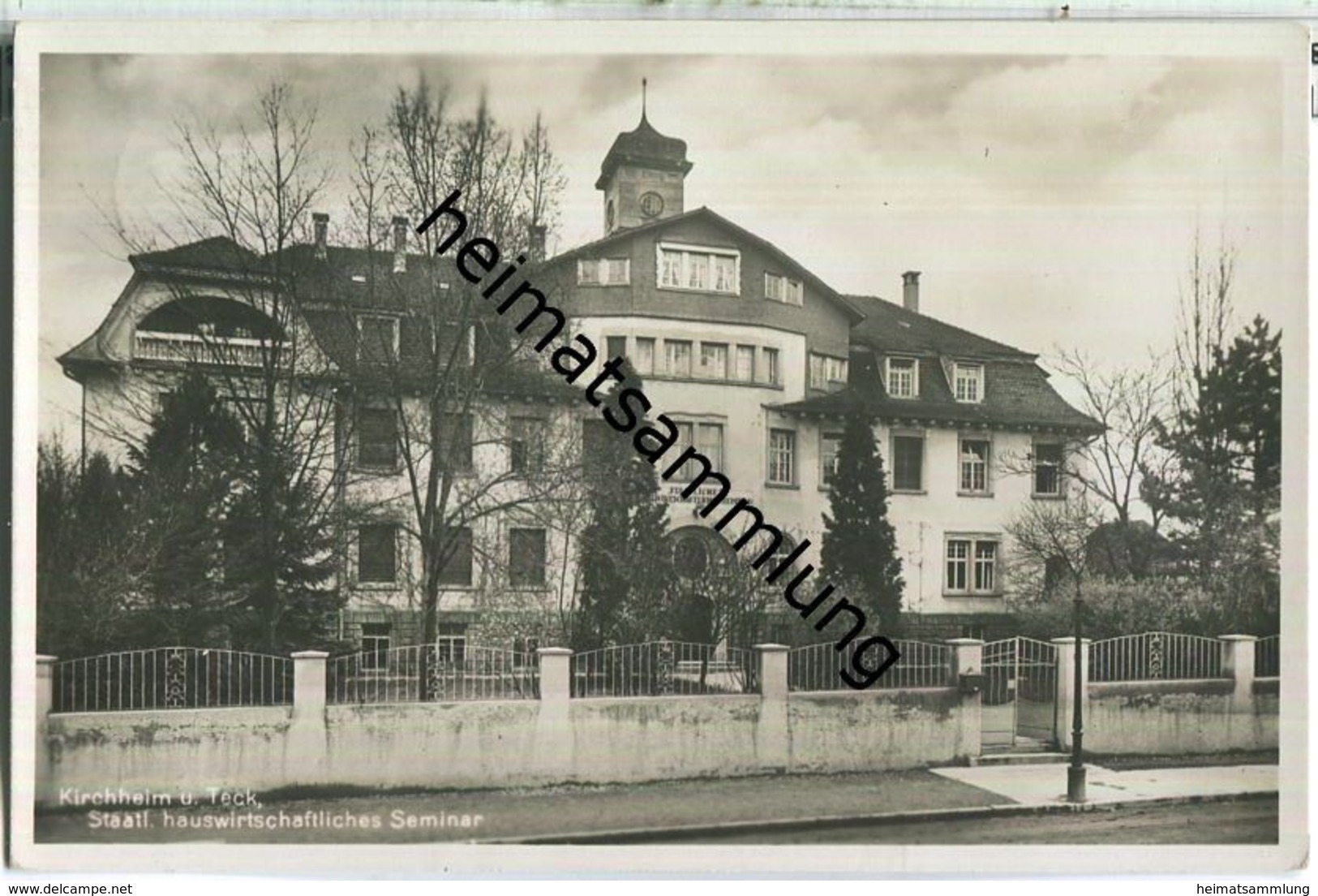 Kirchheim Unter Teck - Staatl. Hauswirtschaftliches Seminar - Foto-Ansichtskarte - Verlag Gebr. Metz Tübingen - Kirchheim