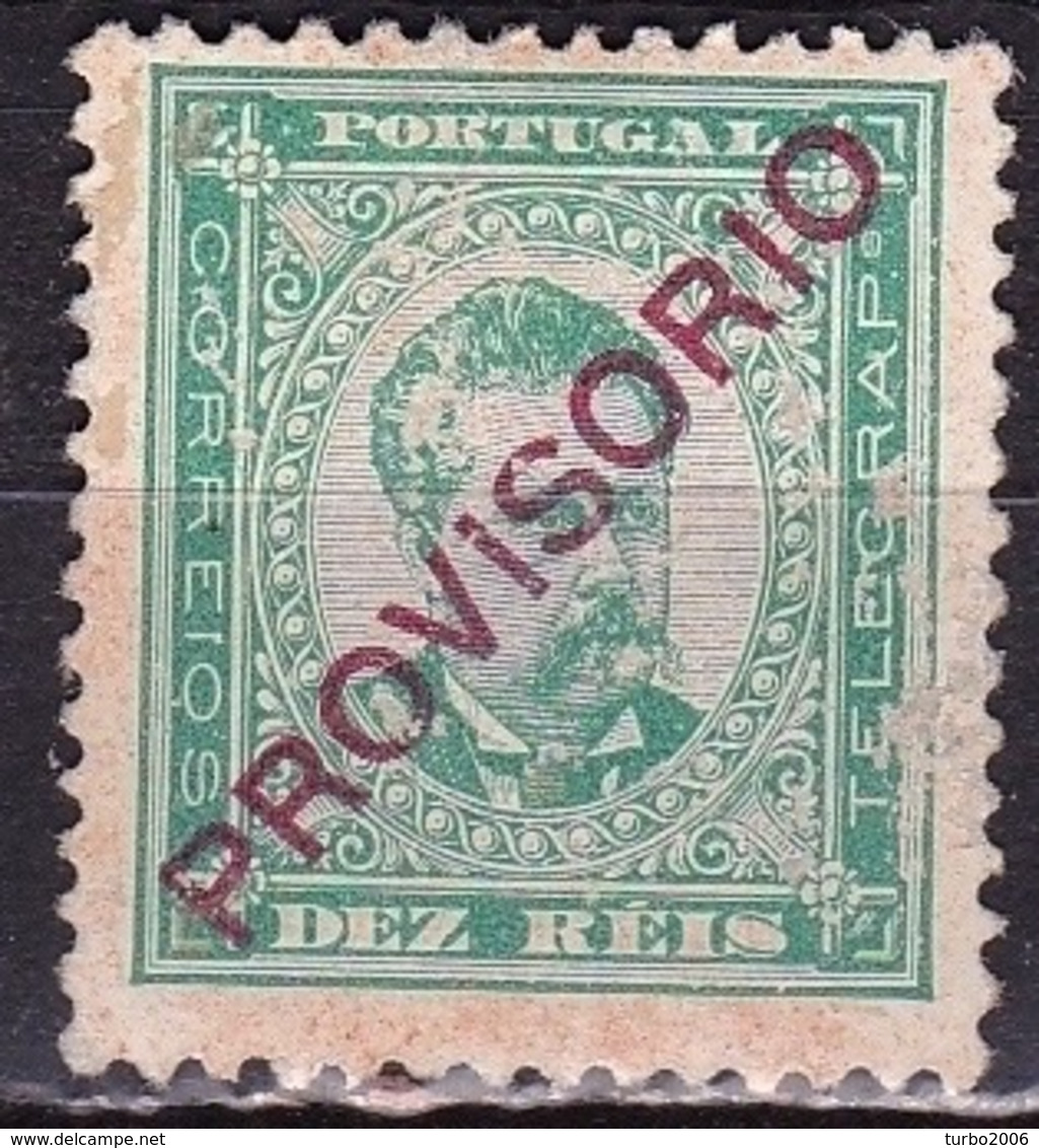 Portugal 1892 King Louis I 5 Reis Black Overprinted PROVISORIO Michel 80 MH - Unused Stamps