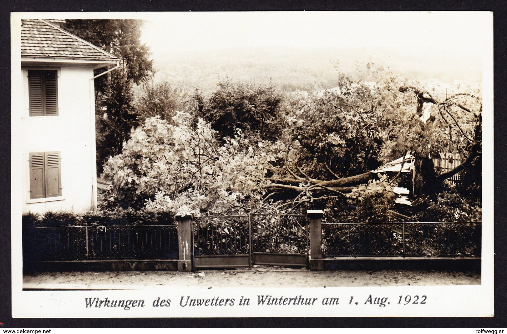 1922 Gelaufene AK Nach Sternenberg. Wirkungen Des Unwetters In Winterthur. 1. August 1922 - Sternenberg