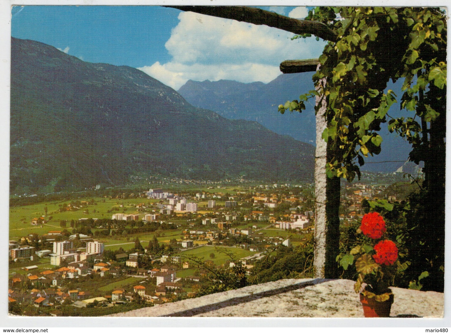 GIUBIASCO  (TICINO)     PANORAMA          (VIAGGIATA) - Giubiasco