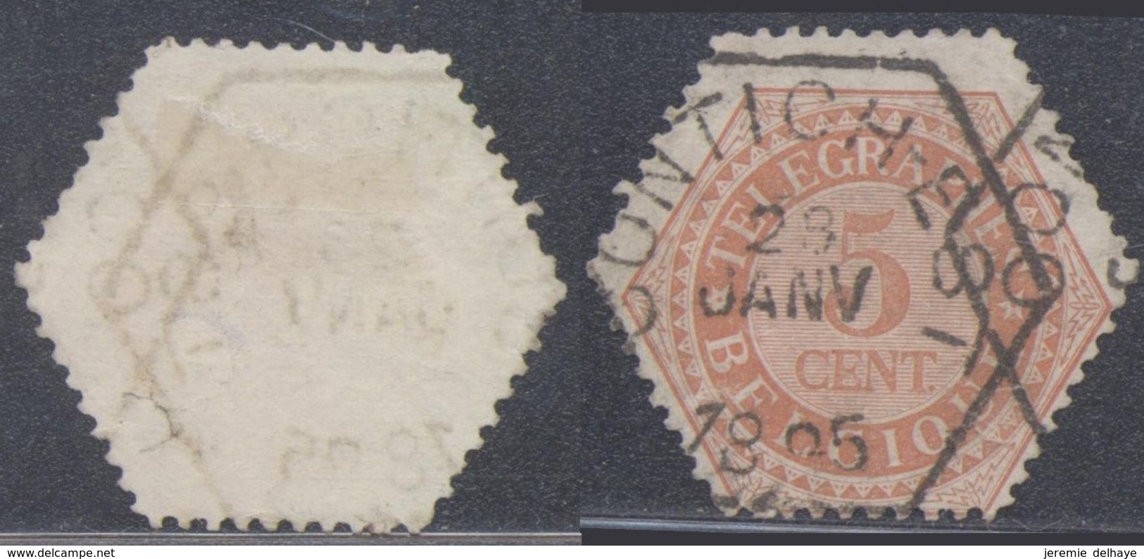 Télégraphe - TG9 Obl Télégraphique (hexagonal) "Contich - Est" - Telegraph [TG]