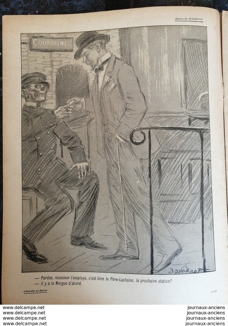 1903 L'ASSIETTE AU BEURRE N° 125 - LE METRO-NÉCRO+ - STEINLEN -VAN DONGEN.- WIDHOPHH - POULBOT - Sonstige & Ohne Zuordnung