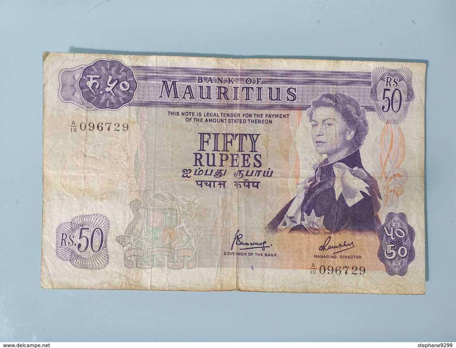 MAURITIUS-50 RUPEES 1967 - Mauritius